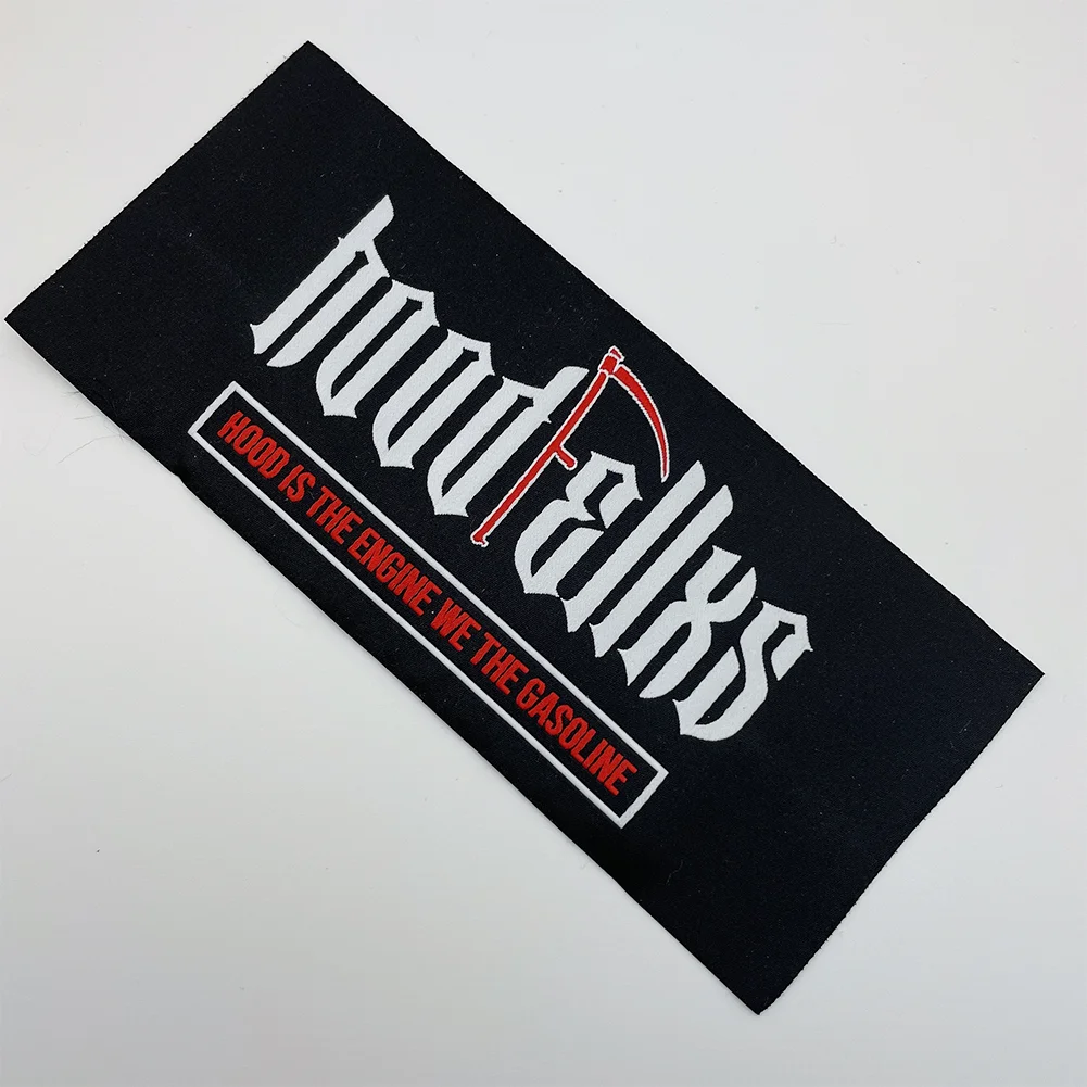 Оптовая продажа этикетки на шею для белой ткани с логотипом заказ