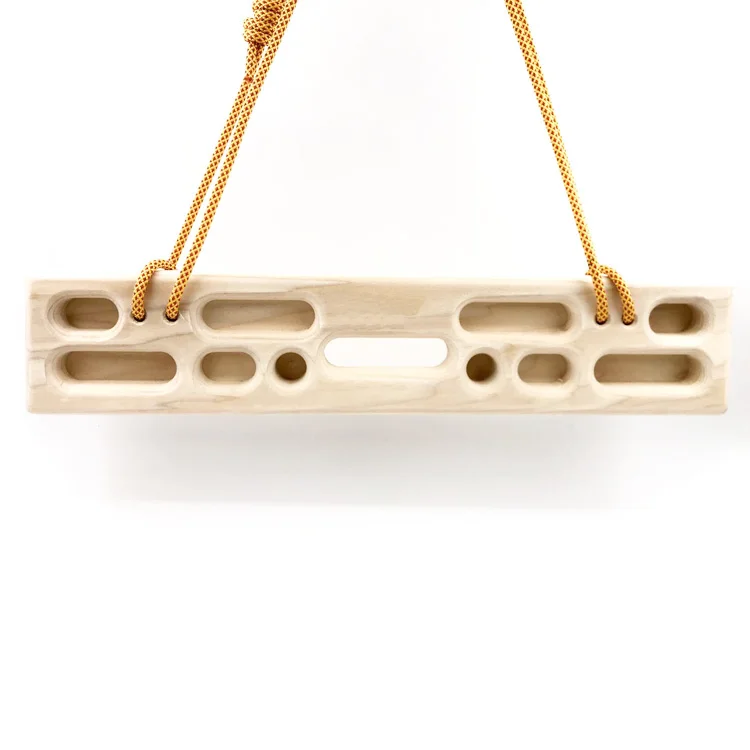 Zoey Indoor orver hang rock climbing training climbing hangboard