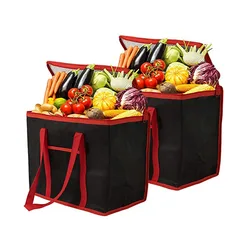 New arrivals large thermal collapsible insulated black custom cooler bags