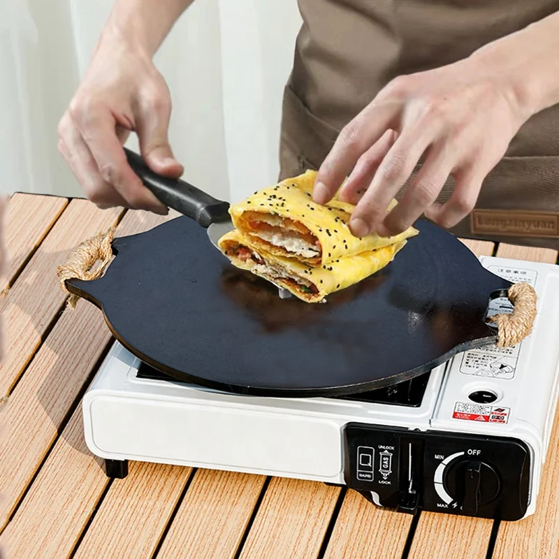 Outdoor Camping Barbecue Plate Korean Barbecue Plate Gas Induction Cooker With Frying Pan Grill Plate Barbecue Supplies
