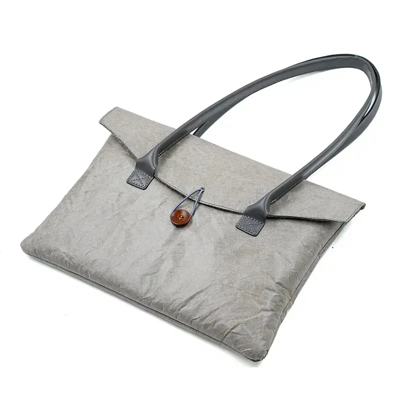 Custom Recycled Eco Reusable 1070d 13 14 15.4 16 Inch Washed Paper Dupont Tyvek Laptop Bag for MacBook Air Pro Notebook
