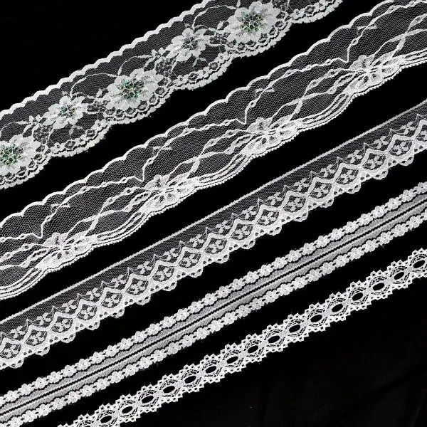 DIY Chemical Embroidered Lace Fabric trimming for Clothes Embroidery lace border 100% Polyester Water Soluble laces