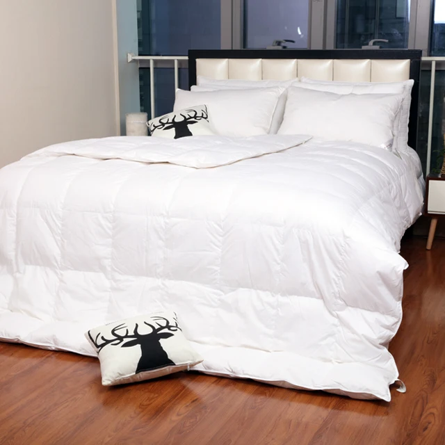 Wholesale 100% Cotton Downproof Fabric Bed King Size White Goose Duck Feather Filling Comforter Down Insert Quilt Duvet