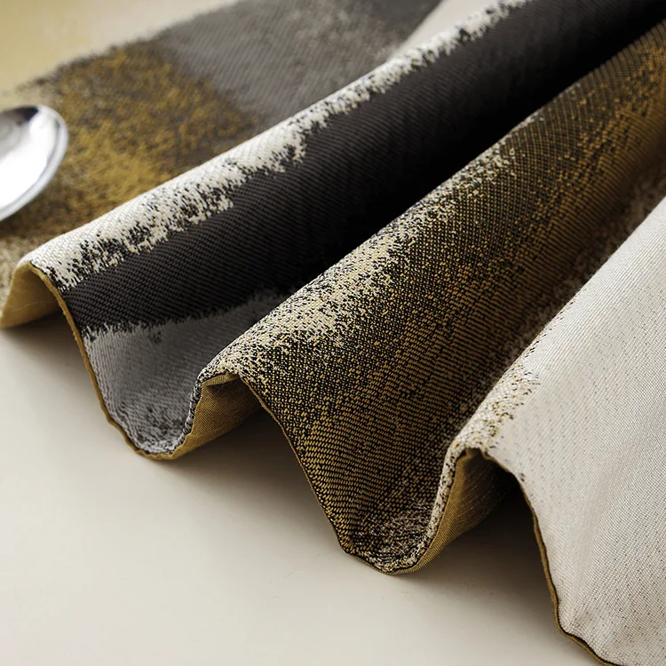 Luxury European Style Table Runner Decorations Jacquard Geometric Dining Table Runners