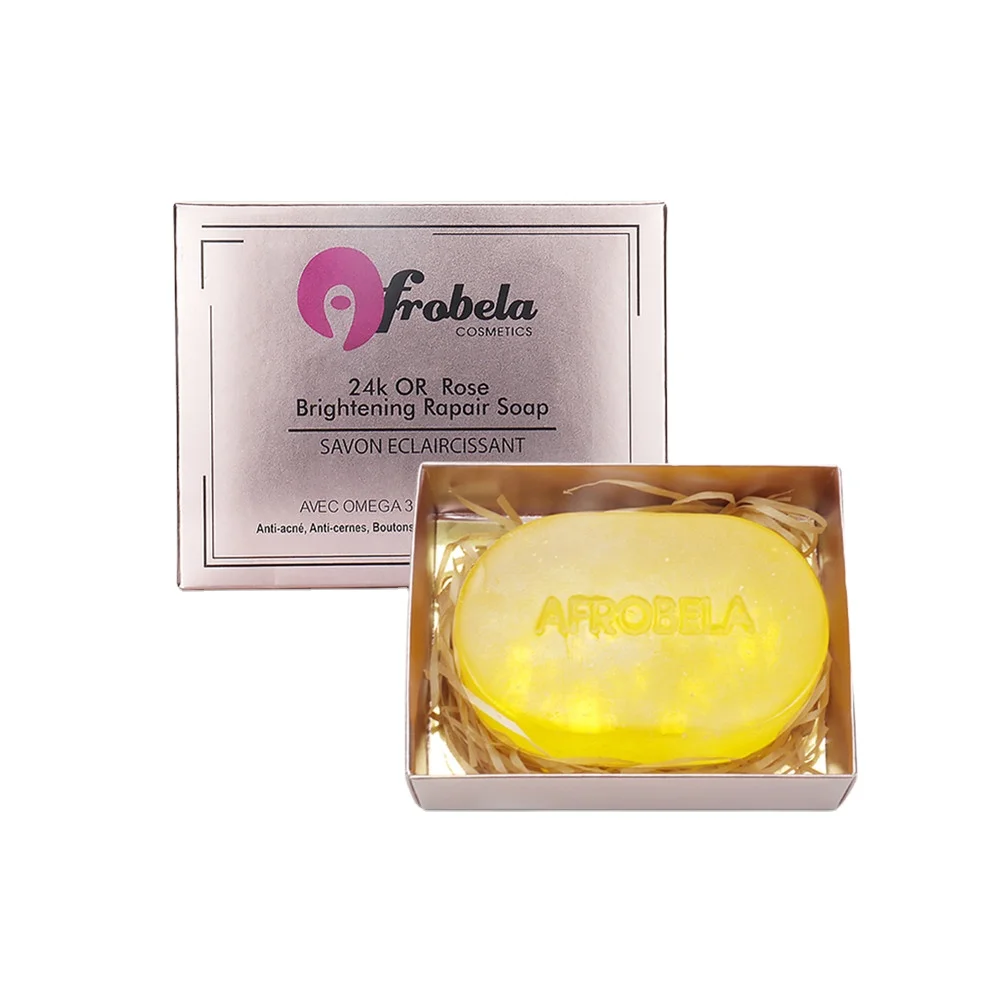 Oem Wholesale Handmade Organic 24K Gold Collagen Face Body Soap Skin Natural Ingredient Rose Lightening Whitening Soap