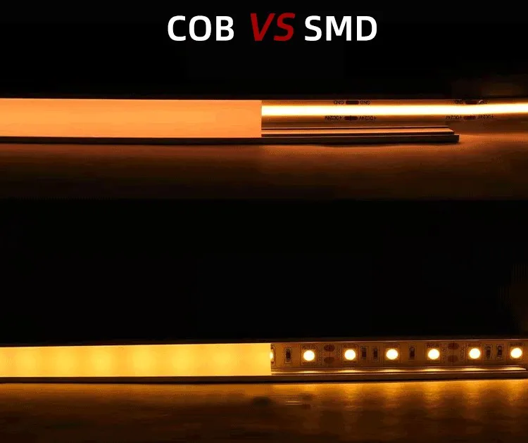 New cheap 5m COB 320LED/M 4000K warm white color 10W power Ra90 DC12V 24V dotless COB led strip ribbon light