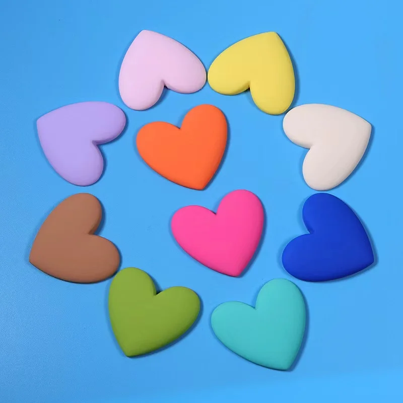 Resin Flatback 3D Resin Embellishment Kawaii Lovely Heart Flatback Cabochons For Slime DIY Hair for DIY Crafts, Scrapbooking