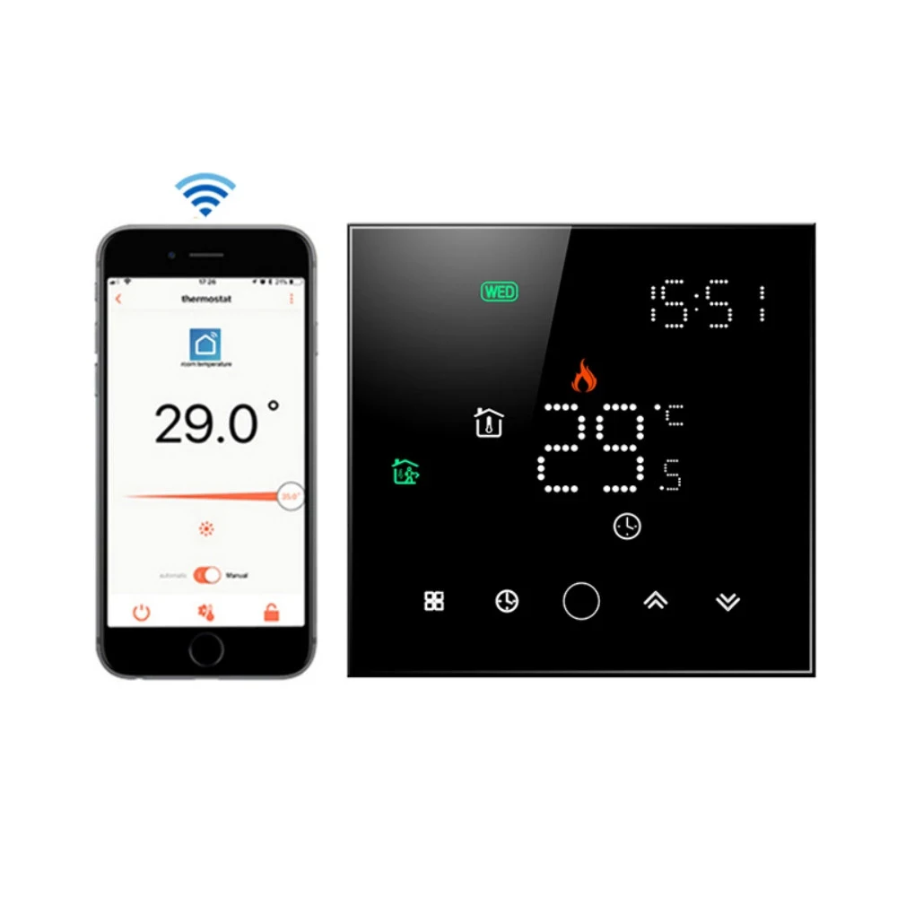 Real-time alarm clock wireless thermostat temperature control smart wifi thermostat for water and electric heating wall-hangings