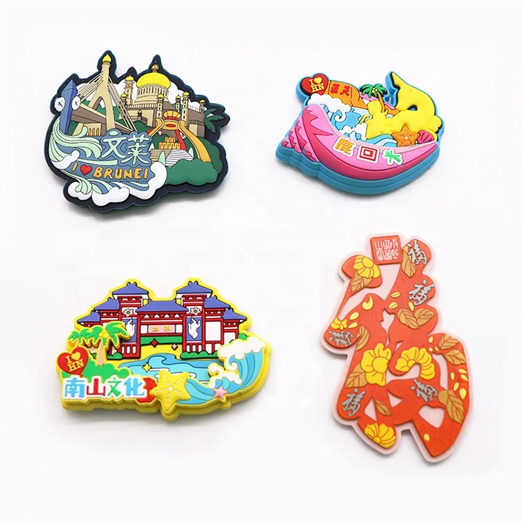 Factory Custom Art Design Tourist Souvenir Fridge Magnets Promotion Souvenir PVC Rubber 3d Fridge Magnet