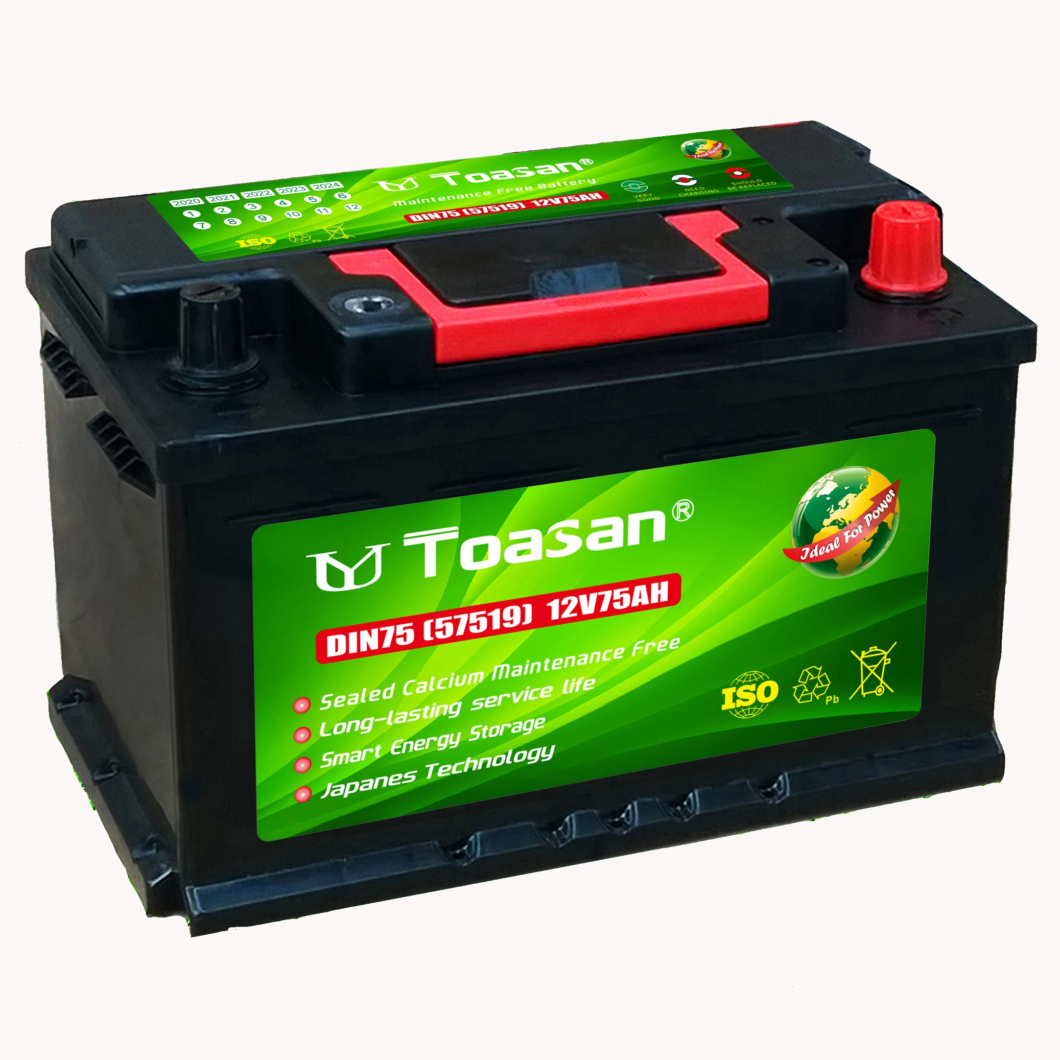  Эксклюзивные со скидкой toasan герметичный свинцово-кислотный MF 12V75AH SMF автоматическая батарея