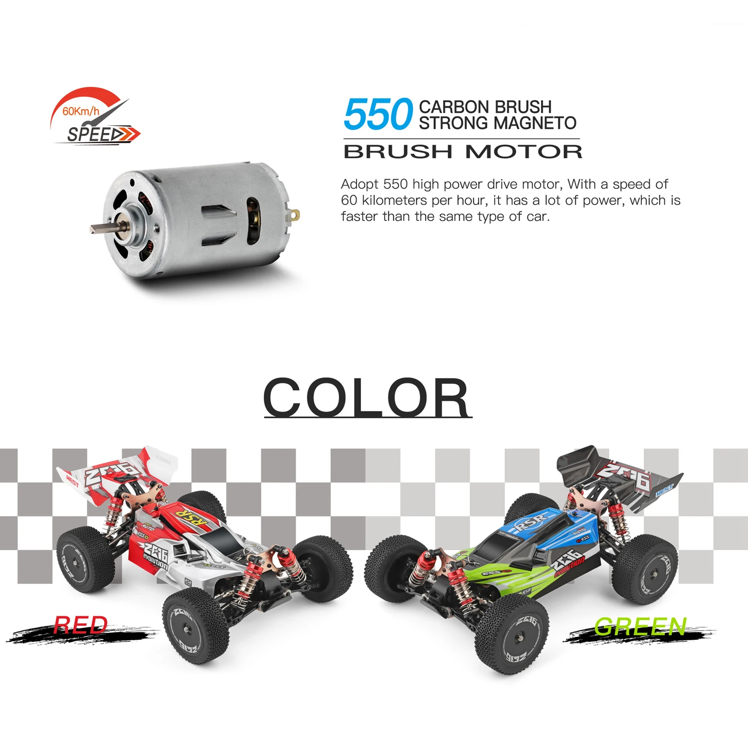 Wltoys 144001 Remote Control Car 1/14 RC Buggy 4WD Racing RC Car 60KM/H High Speed Off-Road RTR Drift Car for Kids