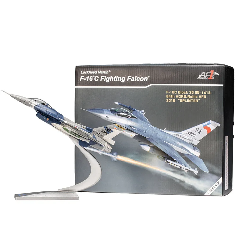 1/72 F16C Transport Aircraft Diecast Fighter Kids Toys Airplane with Base Plane Model for Home Bookshelf Aviation Commemorate