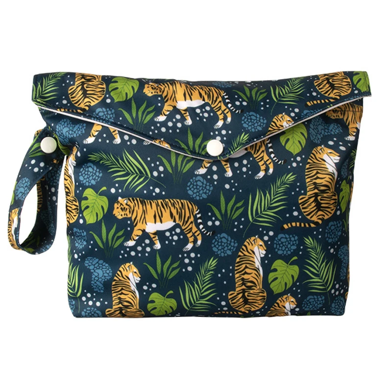 Three dimensional storage bag Open top printed waterproof bag with handle leak proof wet diaper bag