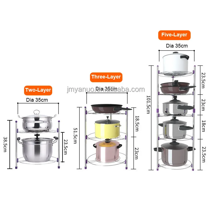 Expandable Kitchen Hotel Adjustable Expand Storage Metal Fry Pan And Pot Lid Cover Organizer Holder Rack