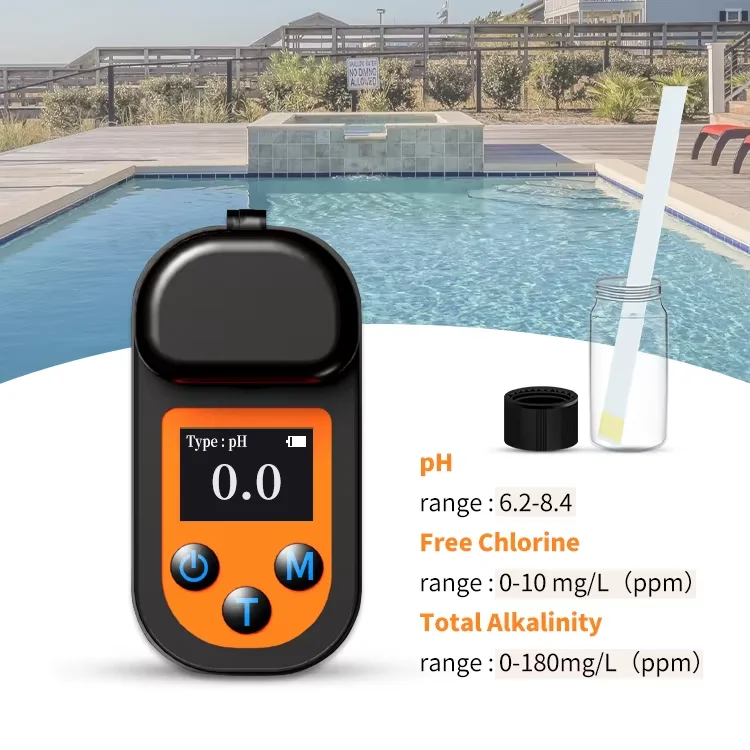 3-in-1 Easy-to-Handle pH Meter Analyzer Equipment Swimming Pools Measures Total Hardness General Hardness Chlorine Alkalinity