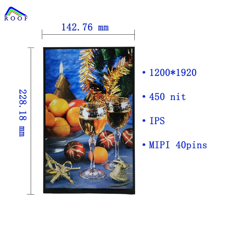 10.1 inch High Resolution 1200*1920 MIPI dsi Lcd display Wholesale
