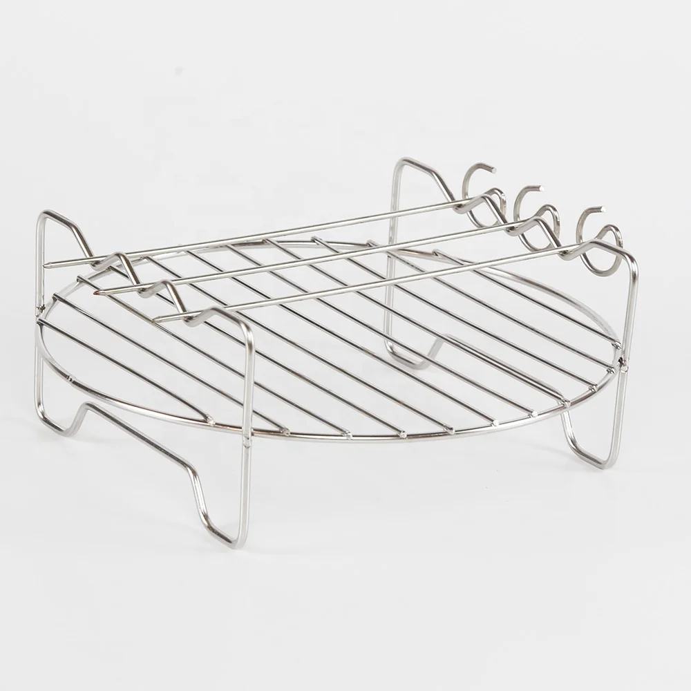 1 Set (8pcs) Air Fryer Accessories Baking Basket Pan Frying Tray Pizza Oven
