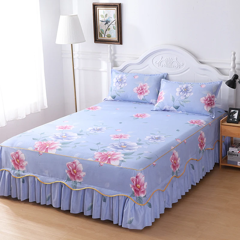 Sunny Textile Wholesale Printed Aloe Cotton Bed Skirt