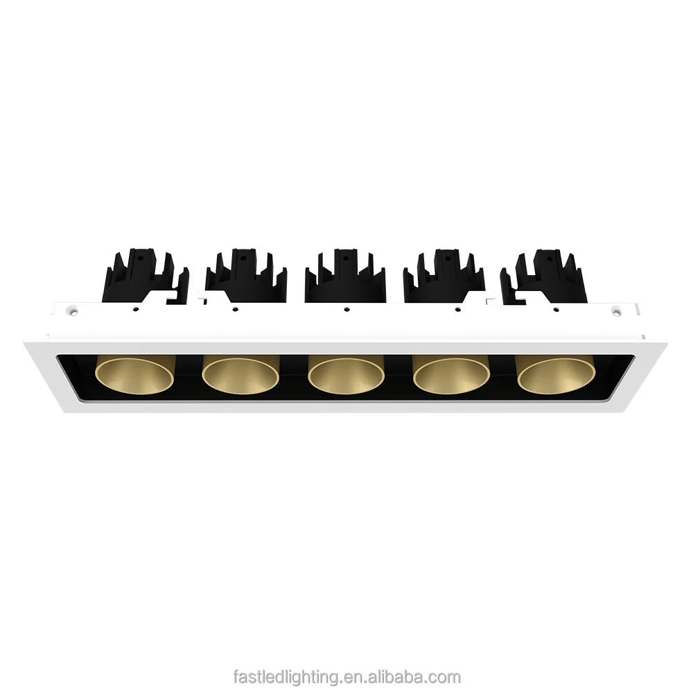 2022 hot sale keey white recessed led grille lamp rectangle grille led lights