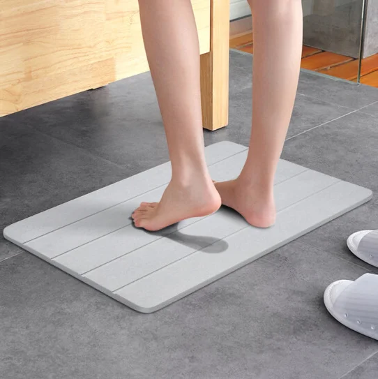 Ultra-Absorbent Non-Slip Natural diatomaceous earth  bathmat stone bath mat