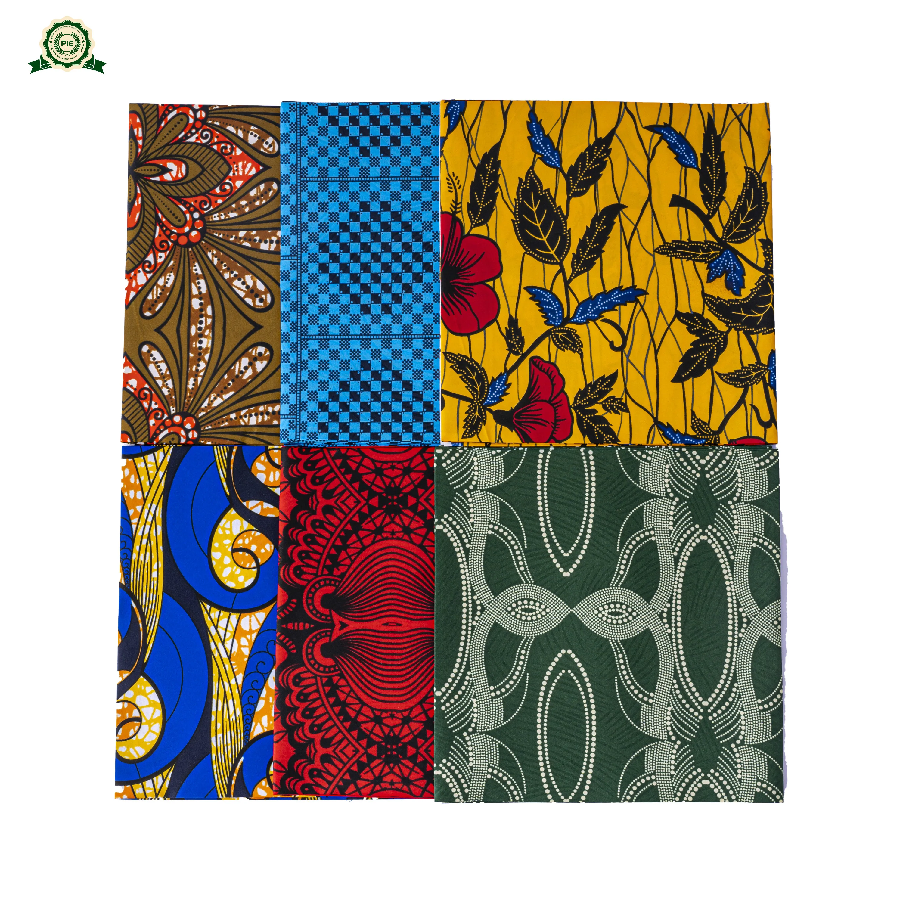 The most popular and fashionable  6yards  polyester blue  dress  fabric  African Aankara wax prints
