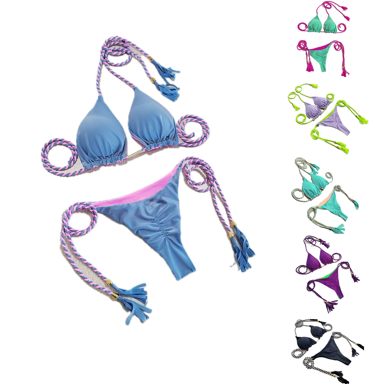 custom swimwear bikinis for sex woman 2 piece bikini swimwear beachwear wholesale bandeau swimsuit