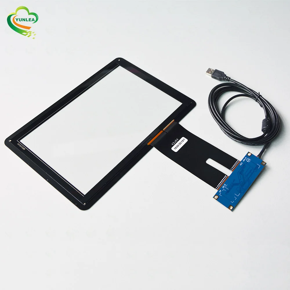 Yunlea custom usb touchscreen EETI ILITEK  projected 7 8 10.112.1 inch capacitive touch screen panel overlay kit