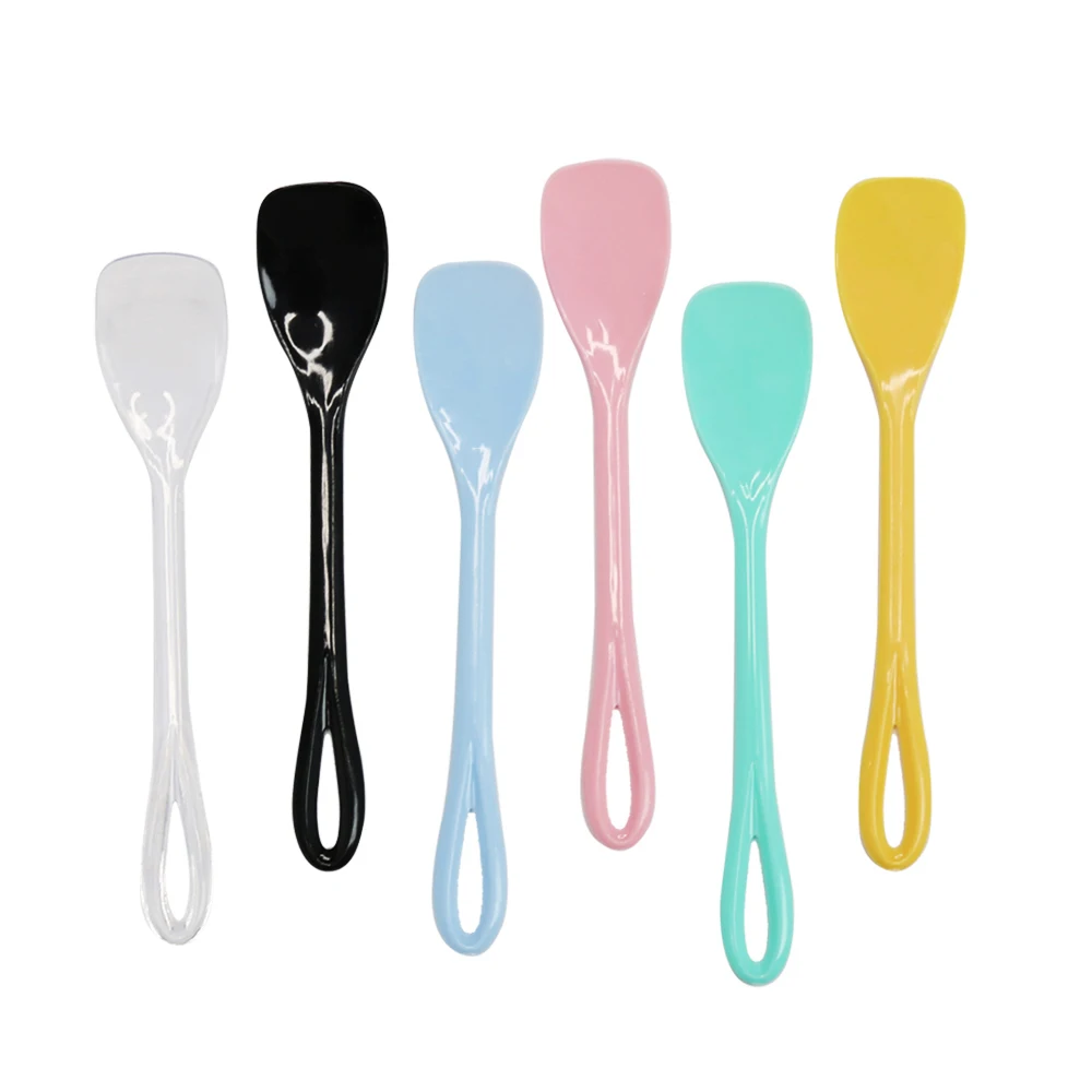 Cute Colorful Creative Tiny Dessert Yogurt Cute Scoop Pink Disposable Mini Plastic Ice Cream Spoon