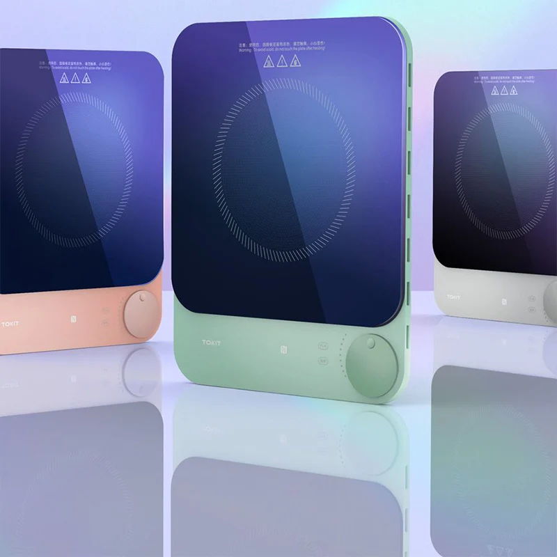 2022 xiaomi youpin TOKIT ультратонкая цветная индукционная плита 16 мм Ультратонкий корпус Трехцветная цветная поверхность 3 мм тактильная ручка