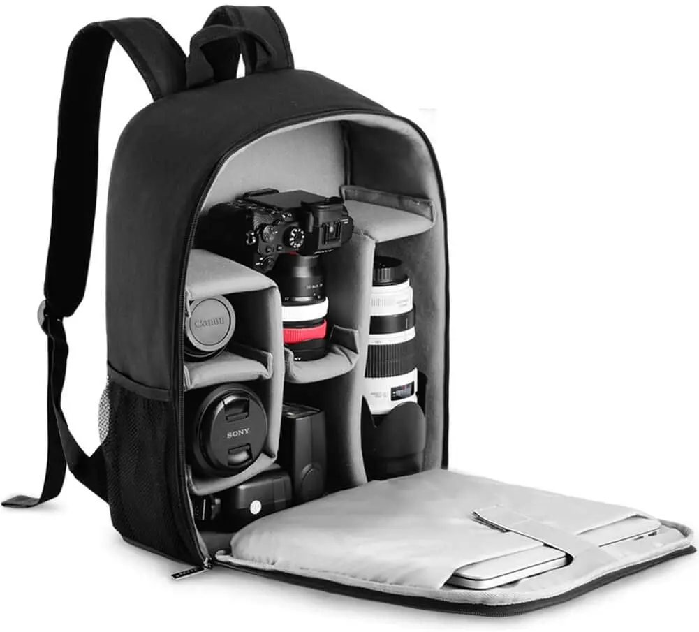 Рюкзак для камеры с отделением для ноутбука для беззеркальной камеры Dslr и Slr, водонепроницаемый для всех камер