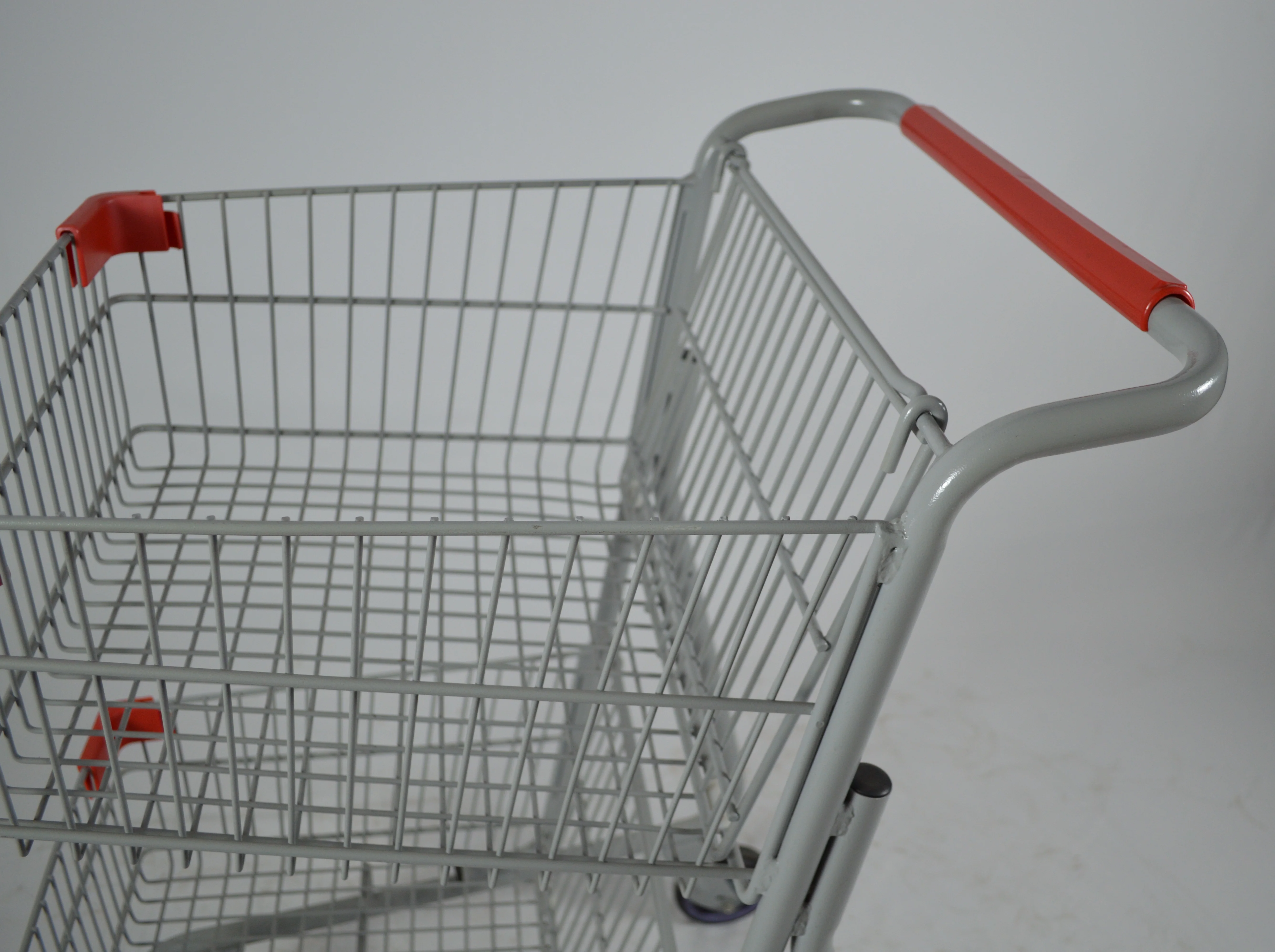 supermarket hand push food cart for sale hand trolley prices grocery store 2-tier shopping cart