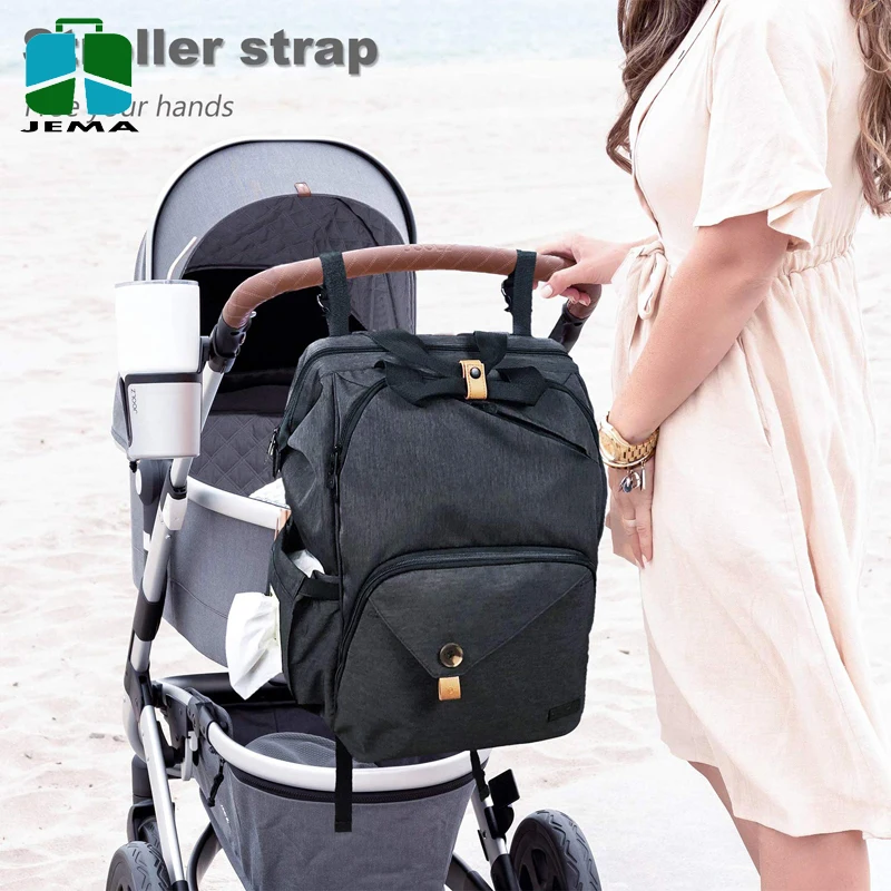 Waterproof Large Diaper Bag Backpack With Stroller Straps for Mummy