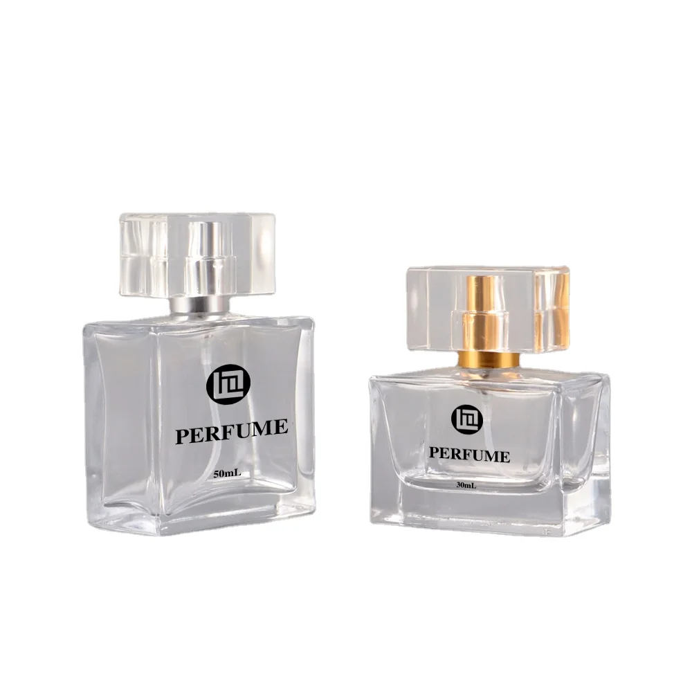 30ml 50ml Fenglin square perfume bottles with mist spray pump