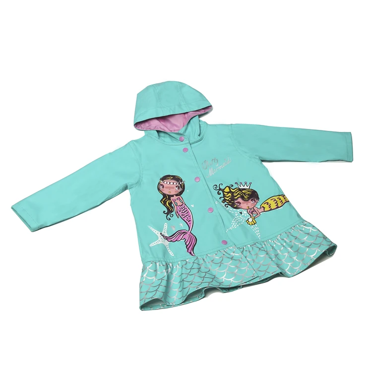 Factory Direct Price Cheap Raincoat Breathable Fashion Waterproof Kid Raincoat RAINWEAR Rain Coat PU Printing Fall, Winter 2-10Y