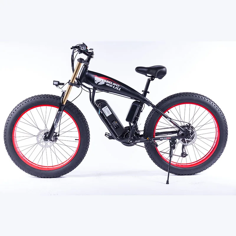 The cheapest price Electric Bicycle 48V 350W Motor 13AH Mountain Ebike 7 Speeds 26 inch Fat Tire Road Bicycle Snow Bike