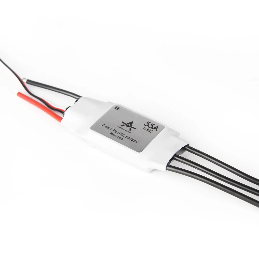 T-MOTOR AT 55A 6S UBEC 2-6S Lipo Brushless DC 5V/5A BEC Output Firmware ESC for RC Fixed Wing