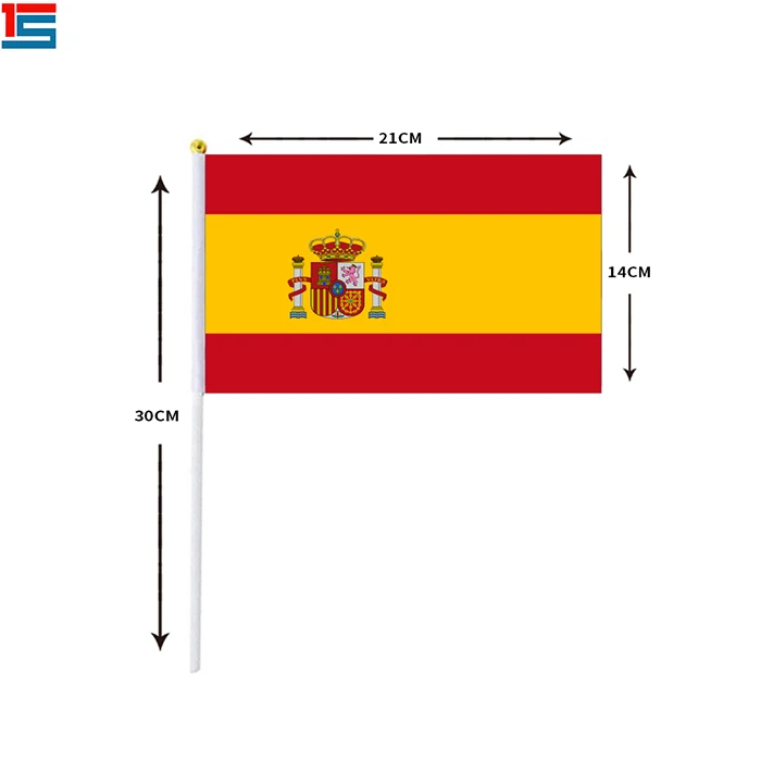 
14x21cm Small hand held Netherlands flag for EURO 2021 Football Championship 