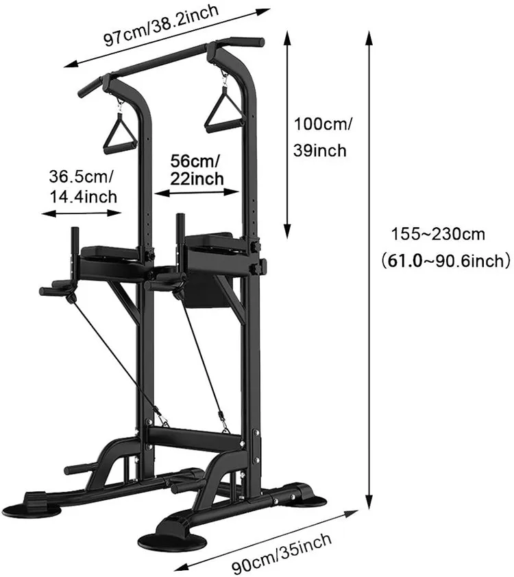 Multi station for Home Office Gym Pull Up Power Tower Dip Station