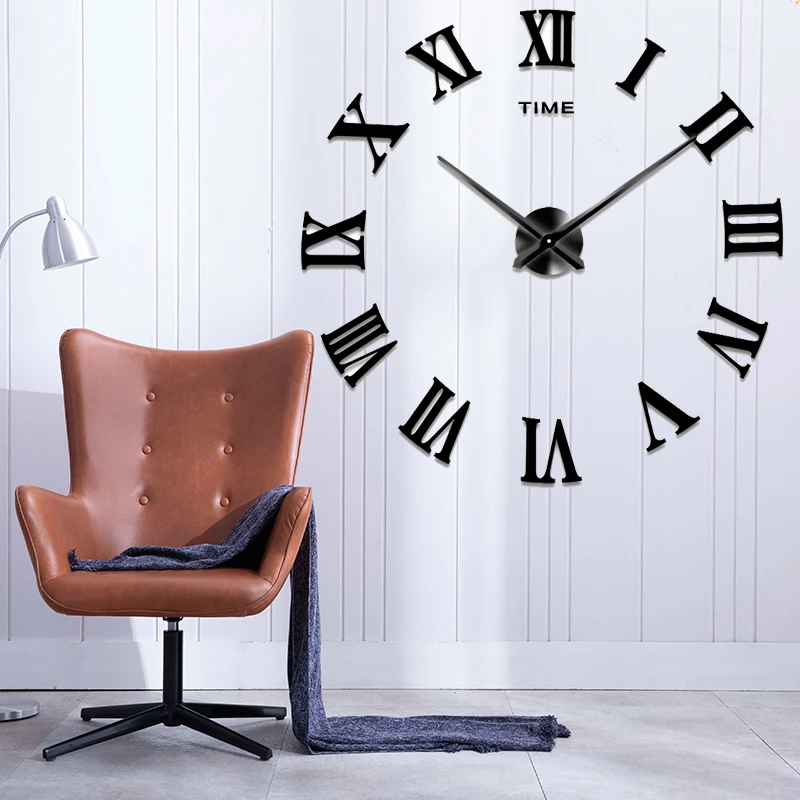 2021creative design wall sticker DIY 3d wall clock