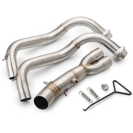 REALZION Motorcycle Modified Exhaust Full System Link Pipes 304 Stainless Steel 51mm For YAMAHA FZ-07 MT-07