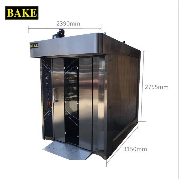 chinese  double rack 32 diesel electric 16 gas mini 64 trays rotary oven for bakery pizza
