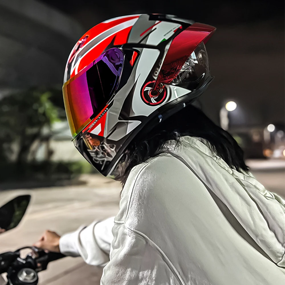 Full Face Smart Bluetooth Racing Motorbike Adult Motocross Helmet Riding Motorcycle Accessories Helmets With Bluetooth