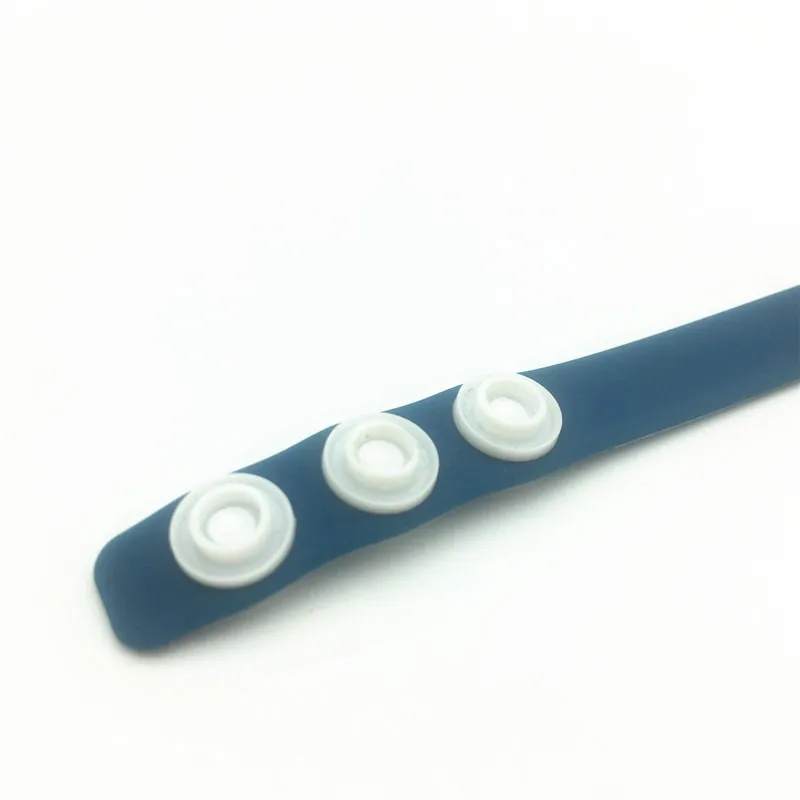 Recycled Jewelry Custom Silicone Adjustable Button Closure Bracelets s