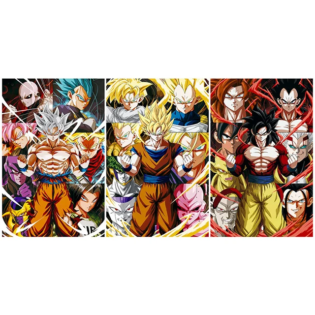  3D тройного перехода с откидной крышкой рисунком из аниме плакат 11 'x 17' Dragon Ball Z Аниме 3d плакаты для украшения