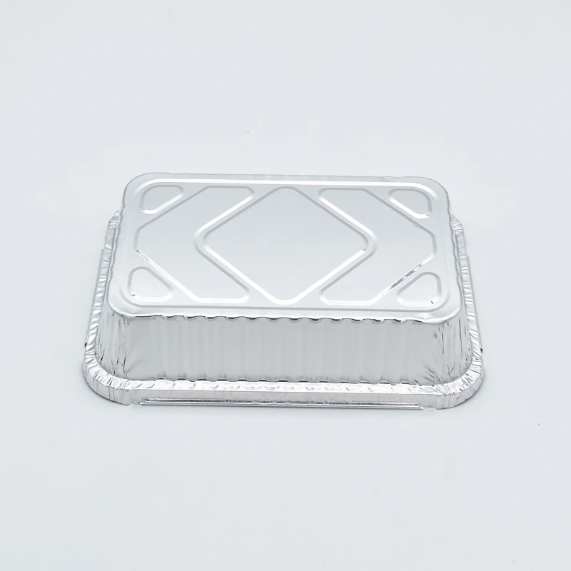 Multifunctional 700ml rectangle disposable full size steam table pans takeaway food pack aluminum foil food serving trays