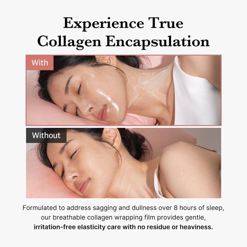 OEM Collagen Night Wrapping Mask Quick Dry Easy Peel Overnight Collagen Facial Mask Accept Customized Private Label
