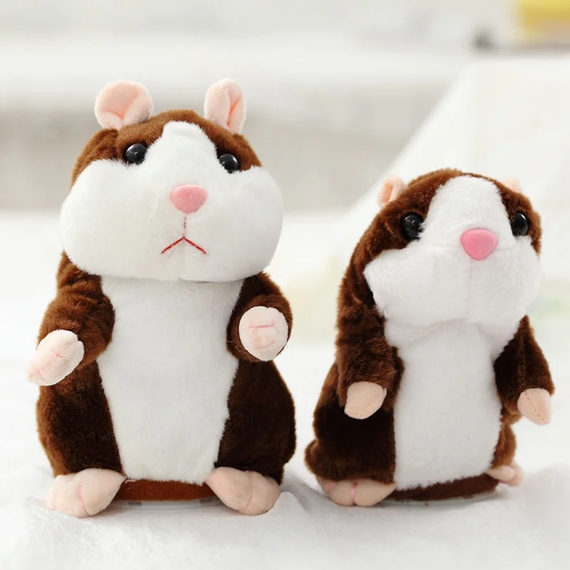 Dropshipping Promotion 15cm Talking Hamster Repeating and Noddling Plush Toy