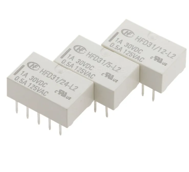 HFD31/5-L2  Original and new relay HFD31/5/12/24-L2 1A 10PIN  HFD31/5-L2