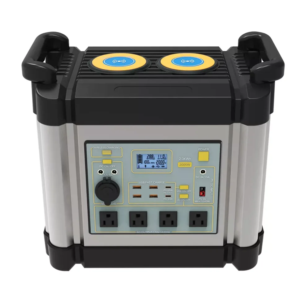 Europe New 2000W 5000W portable power station Lifepo4 21700 battery all in one outdoor home portable solar power generator