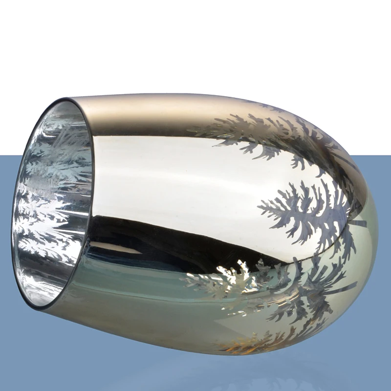 Best Selling Products 2021 in USA Online Sale  Gold and Silver Stemless Red Wine Glass for Christmas Gift